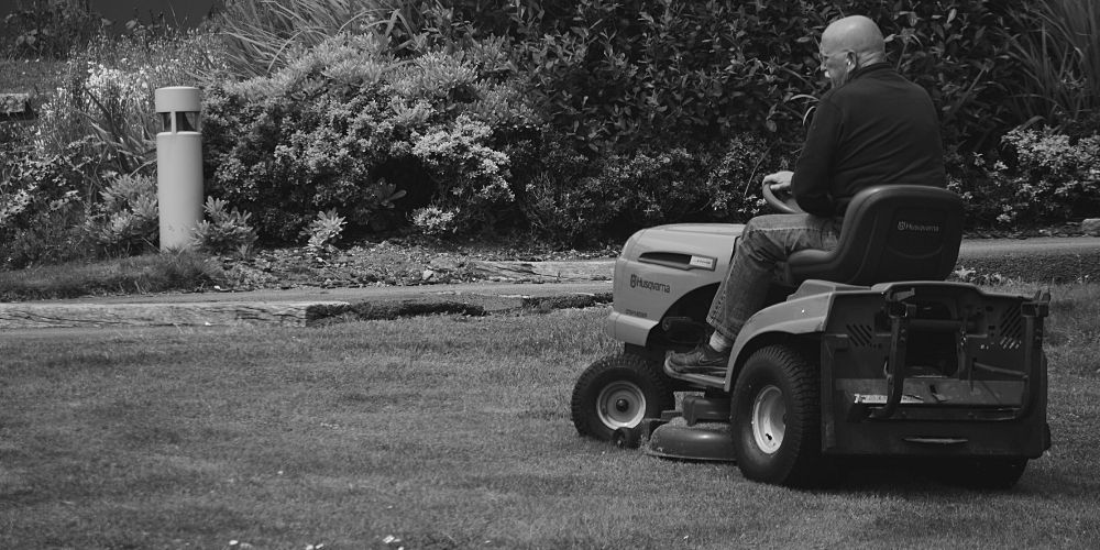 a riding lawn mower