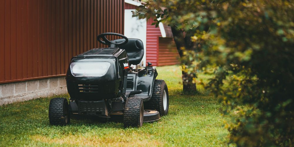 a lawn tractor